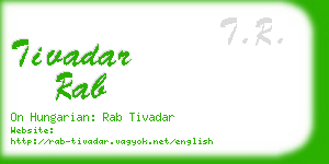tivadar rab business card